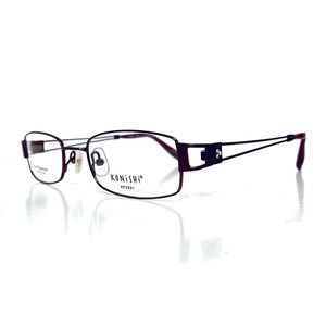 New Konishi Burgundy Rectangular Glasses